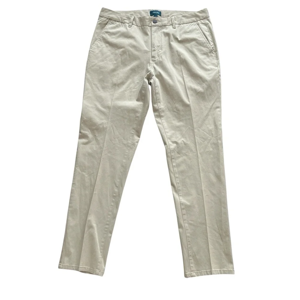 Taylrd Men's Size 36 x 32 Taylrd Fit Khaki Beige Pants‎ Capsule 96% Cotton